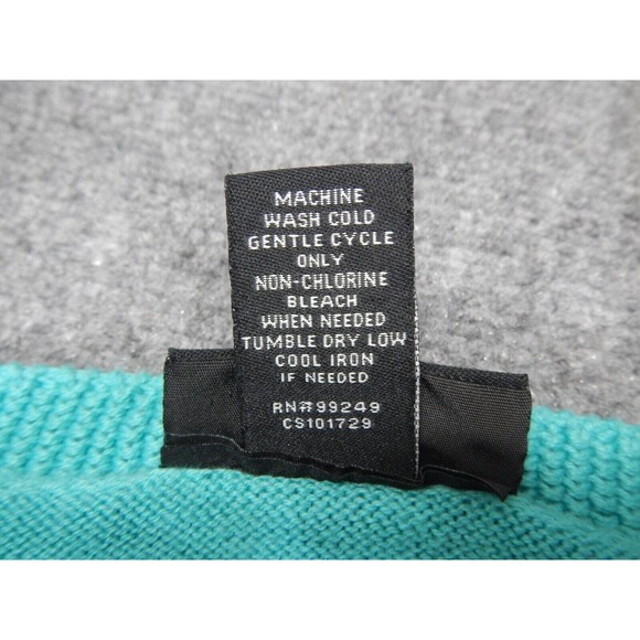 Maggie Barnes Cardigan Sweater Womens Plus 2X Blue Open Knit Layered 3/4 Sleeve - Picture 4 of 8